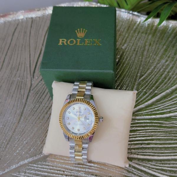 Rolex Men Watch (gold and silver colour)